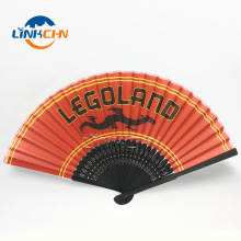 Custom handmade bamboo spines branded paper fan